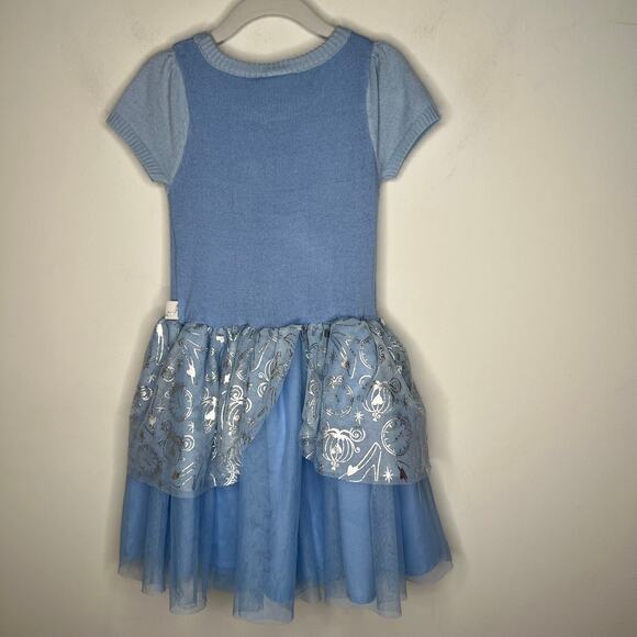 Cinderella Disney Princess Knit Tulle Toddler Dress Size 5T - Picture 3 of 6